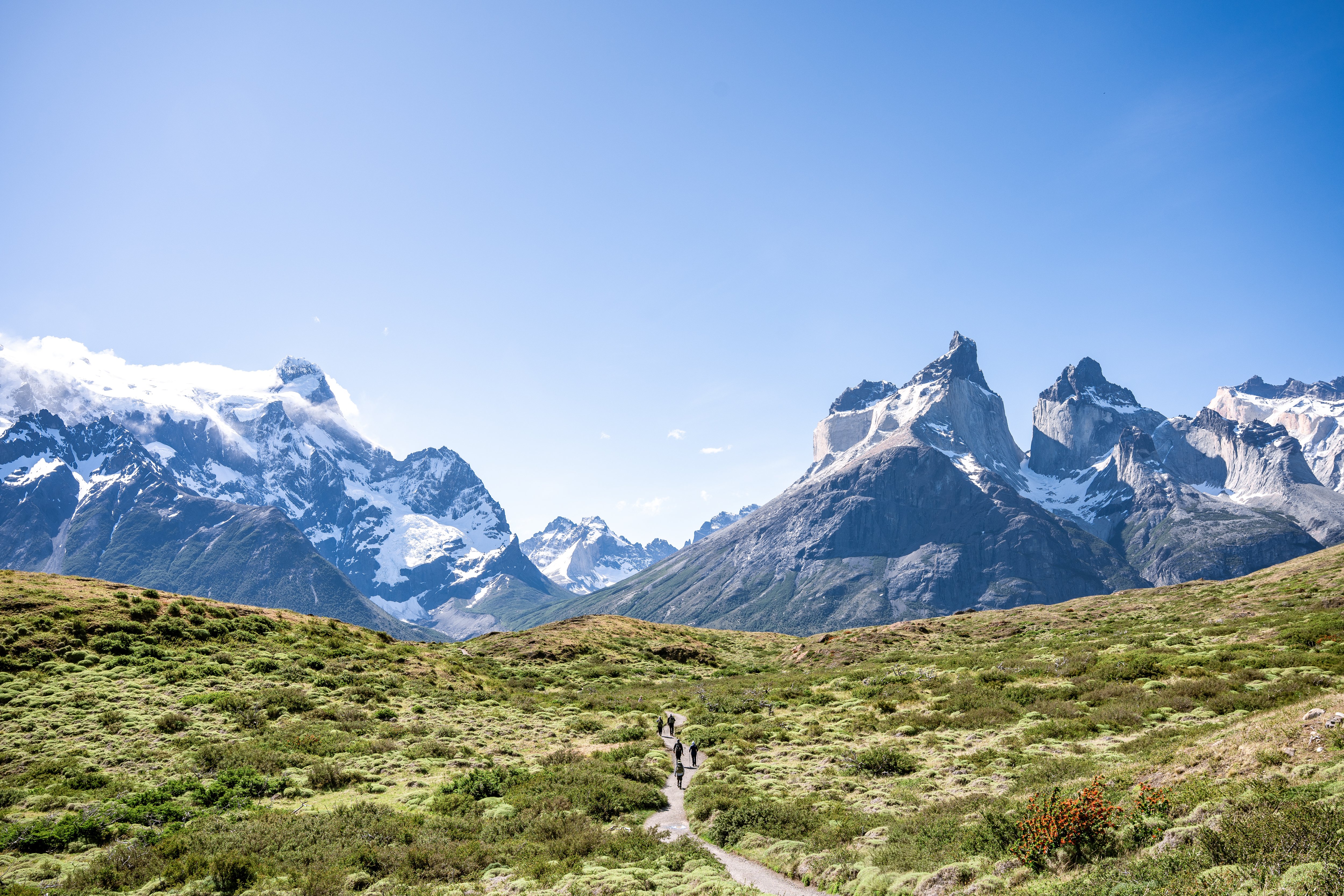 Actividades de verano en Torres del Paine con trekking W y O, paseos guiados, navegación al Glaciar Grey y camping en tiendas elevadas